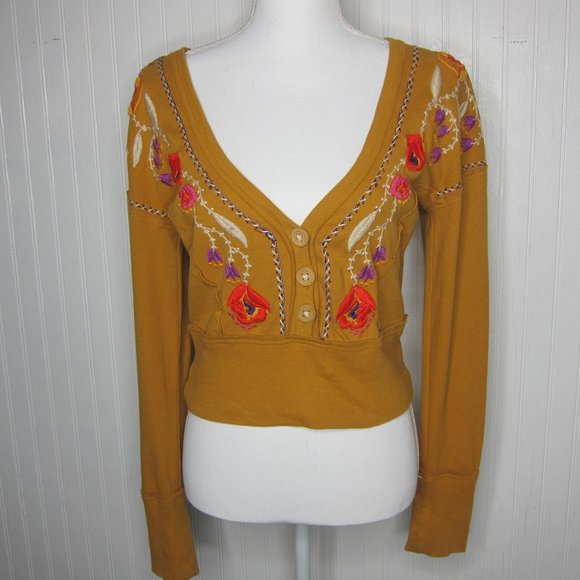 Free People Sweaters - Free People Embroided Cardigan Size M